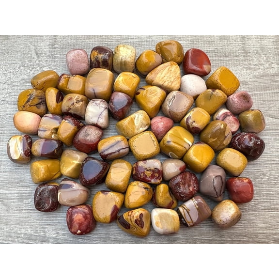 1/2 LB Mookaite Tumbled Stones, Polished Mookaite Gemstone, Mookaite Healing Crystals (Mookaite)