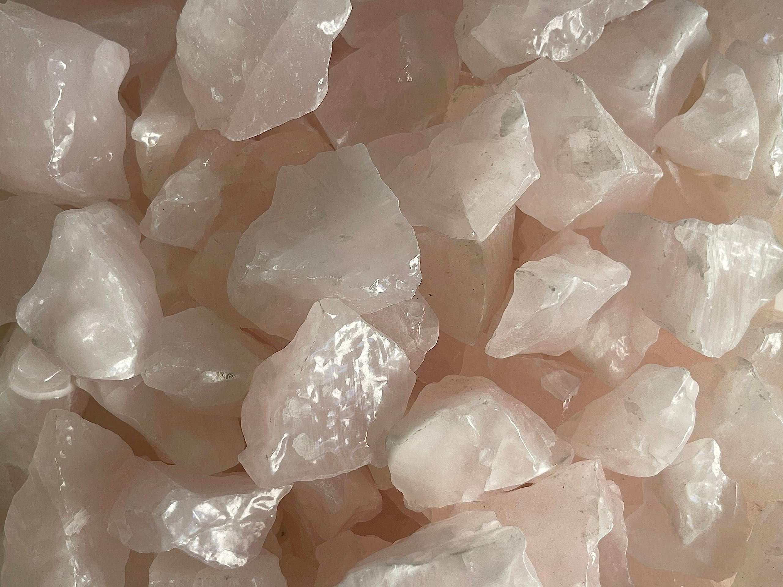 Pink Calcite Rough 1/2 LB Pink Calcite Rough Natural Stones, Raw Calcite Pink Crystals ...