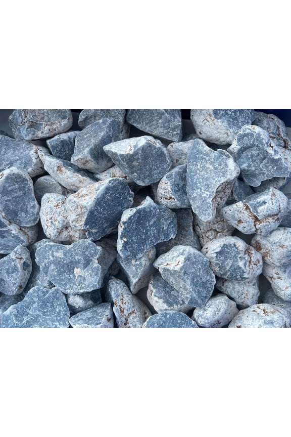 1/2 LB Raw Angelite Crystals, Natural Angelite Stone, Natural Rough Angelite crystals, Angelite Rough, Angelite Healing Crystals (Angelite)