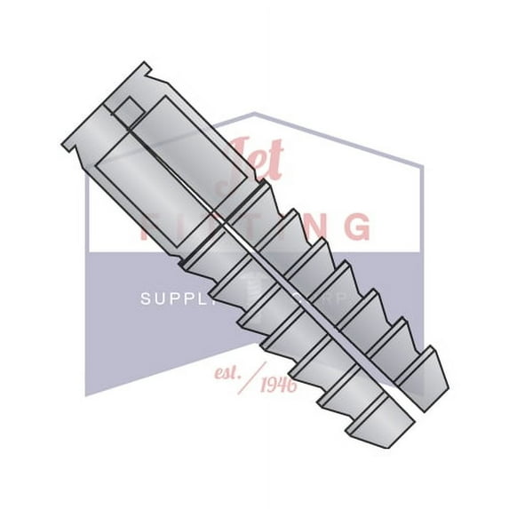 1/2" Lag Screw Shields, Long Style, Die Cast Zinc (Quantity: 50) Full Size: 1/2 x 2 SHORT