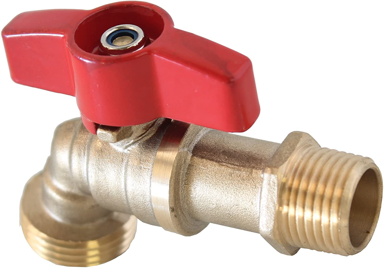 1/2" MIP X 3/4" MHT Hose Bibb Valve - Lead-Free Brass, 125 PSI, For Potable Water