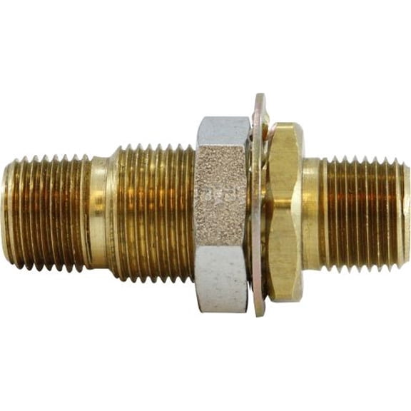 1/2 MIP(1/4 FIP) X 1/2 MIP Bulkhead, Bulkhead, Brass Fittings