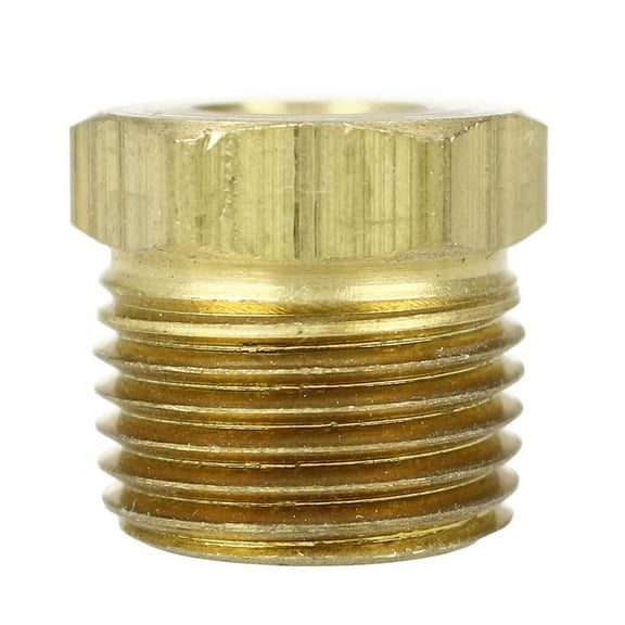 1/2" Male NPT x 1/8" Female NPT Reducer Hex Bushing Brass Pipe Fitting 110FA