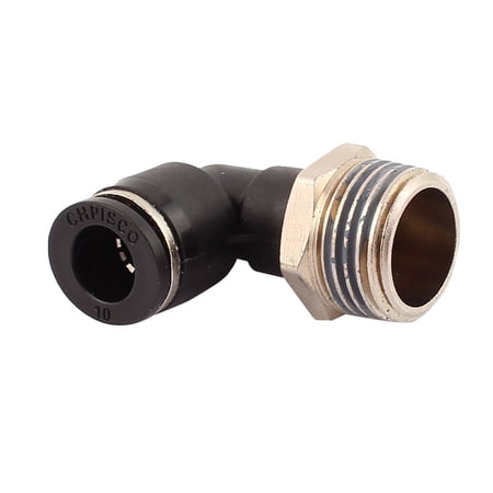 1/2" Male Thread to 10mm Push in Tube L-Shaped Elbow Air Pneumatic Quick Fitting