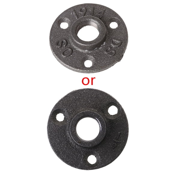 1/2" Malleable Thread Floor Flange Iron Pipe Fittings Wall Mount Industrial