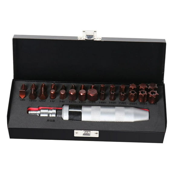 1/2" Manual Hand Impact Driver Set Extractor Impact Screwdriver Alloy Steel Multipurpose Sturdy Portable Heavy Duty Hand Impact Driver Tool 30pcs Set
