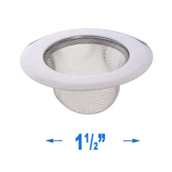 1/2 Mesh Metal Sink Strainer Heavy Duty Stainless Steel Slop Basket Filter Trap Perfect for Kitchen Sink/Bathroom Bathtub Wash Basin Floor Drain Balcony Drain Hole