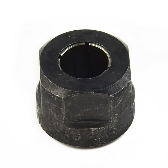 1/2" Metal Collet Nut for 3612 Plunge Router, Black Engraving Machine Fixture Part, 22.5x27mm High Strength Replacement