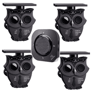 1/2 Mile Long Range Solar Wireless Driveway Alarm System IP65 Weatherproof Outdoor Motion Detectors&Sensor 120dB Siren Sound Light Security Alert System Monitor&Protect Outdoor/Indoor Property(1R4S)