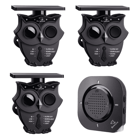 1/2 Mile Long Range Solar Wireless Driveway Alarm System IP65 Weatherproof Outdoor Motion Detectors&Sensor 120dB Siren Sound Light Security Alert System Monitor&Protect Outdoor/Indoor Property(1R3S)
