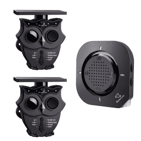1/2 Mile Long Range Solar Wireless Driveway Alarm System IP65 Weatherproof Outdoor Motion Detectors&Sensor 120dB Siren Sound Light Security Alert System Monitor&Protect Outdoor/Indoor Property(1R2S)