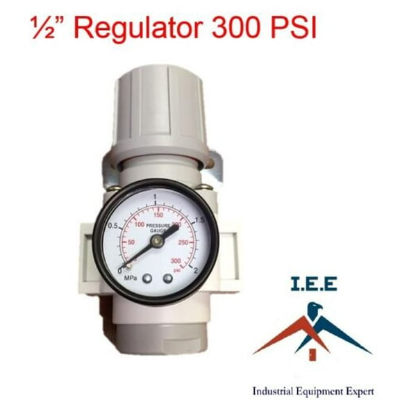 1/2" NPT Air Compressor Pressure Relief Regulating Regulator w/ Gauge & Bracket