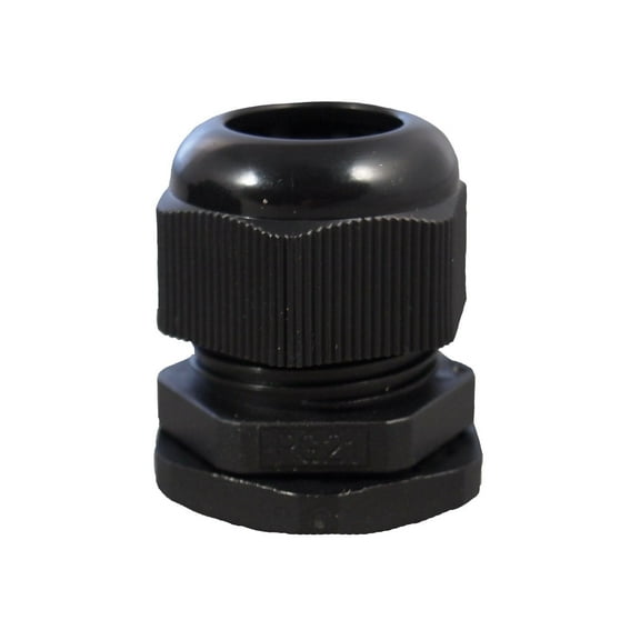 1/2" NPT Black Nylon Cable Glands WIth Gasket and Lock-Nut 100 Pack