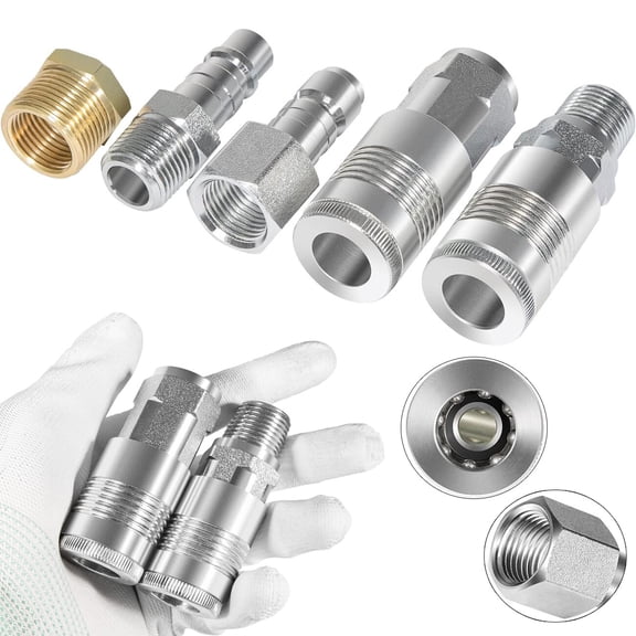 1/2" NPT G Style Air Coupler Plug & Air hose Fittings Reducer Bushing Kit S-224