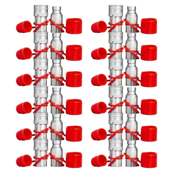 1/2" NPT Hydraulic Quick Connect Couplers - 12 Pair Skid Steer Hydraulic Coupler Set, 4000 PSI, ISO 16028 Standard, Sleeve Lock