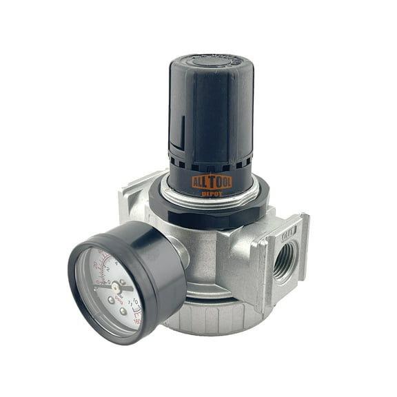 1/2 NPT MID FLOW In-Line Compressed Air Pressure Regulator For Air Compressor, 7 To 150 PSI Adjustable