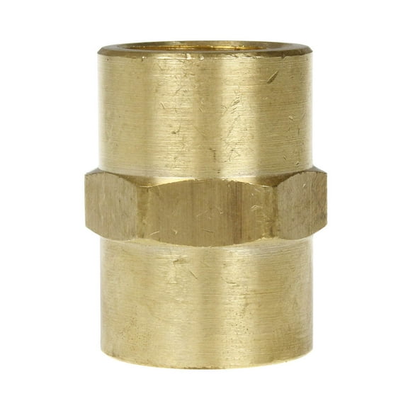 1/2" NPTF Hex Coupling Solid Yellow Brass Pipe Fitting 1200 PSI Maximum New