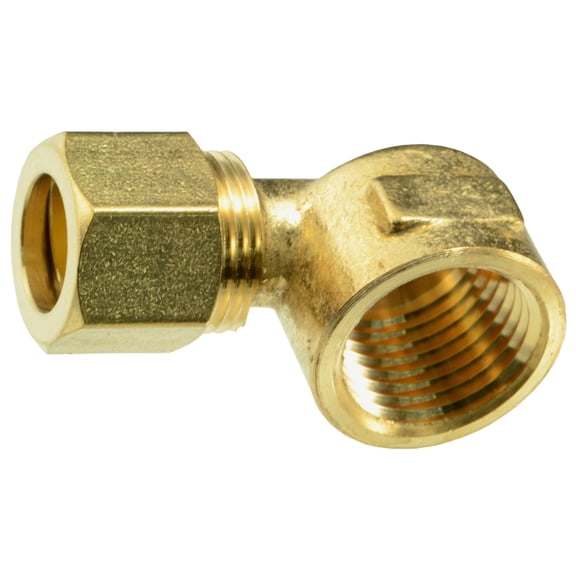 1/2" OD x 1/2FIP Brass Compression Pipe Elbows (2 pcs.)