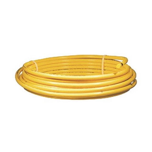1/2" OD x 100' Yellow Polyethylene Jacketed Refrigeration Copper Tubing for Natural or LP Gas Service