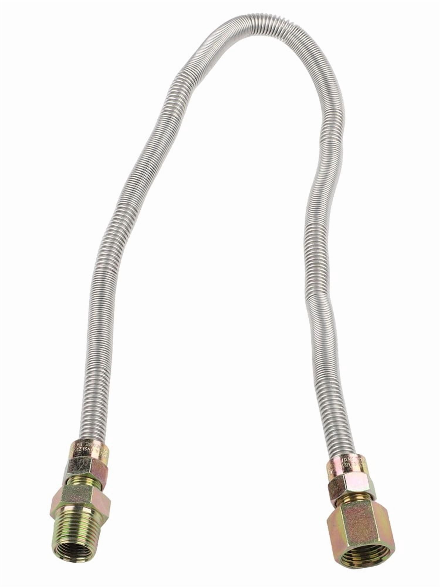 1/2" OD x 3/8" ID 24 In Flexible Gas Line Connector Kit for Fire Pits