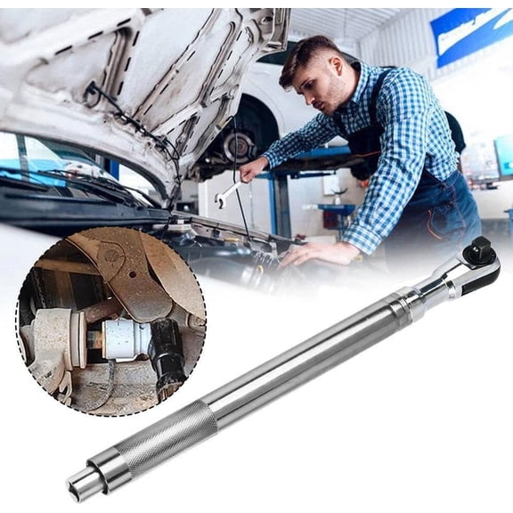 1/2" Offset Extension Wrench for Impact Drill - 15.4" Reach with 4 Adapters, Slim Design for Tight Spaces & Engine Bay - Heavy-Duty Torque Extender for Sockets & Power Drills