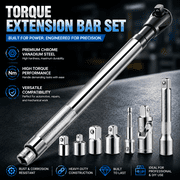 1/2" Offset Extension Wrench Impact, Socket Wrench Extender Tool for Electric Drill, Torque Wrench, Socket Adapter, Ratchet Wrench, With 3/8", 1/4" Adapters for Tight Spaces