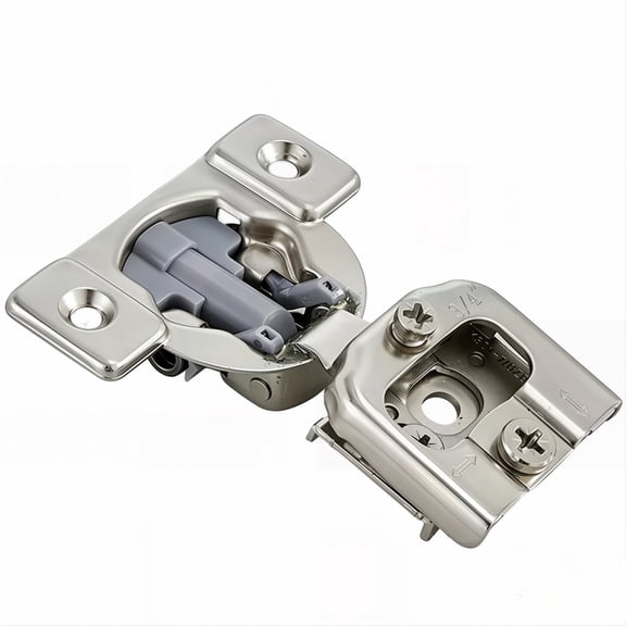 1/2" Overlay Soft Close Cabinet Hinges, 3D Adjustable Face Frame Concealed Hinge with Adjustable Closing Speed, 105 Degree Opening, Satin Nickel Finish, Stainless Steel, [2Pack]