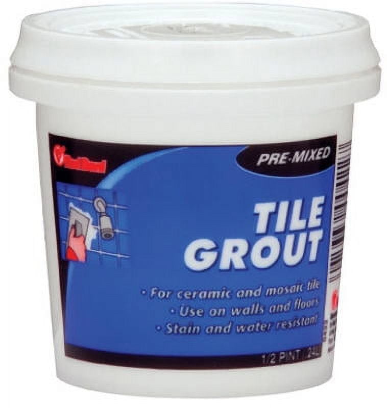 1/2 PT .24 Liter Paste Pre-Mixed Tile Grout Ready To Use Water Resista ...