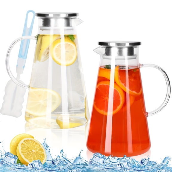 1/2-Pack 1 Gallon Glass Jar with Lid - Kitchen Storage & Organization Container, Local Warehouse Fast Delivery