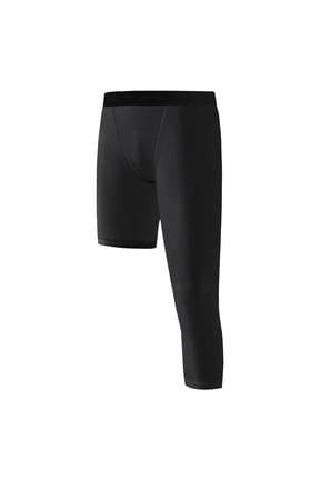 Boys Compression Pants One Leg 3/4 Legging for Basketball Running Capri Tights Sports Athletic Base Layer 6-14 Years
