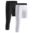thumbnail image 1 of 2-pack Boys Kids Youth Compression Legging Pants Tights Athletic Base Layer Under Shorts Gear for Running Basketball for 6-14 Years, 1 of 9