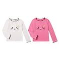 thumbnail image 1 of 1/2 Pack Girls Cute Cat Ruffled Turtleneck T-Shirts Tops Causal Long Sleeve Basic Shirts Hoodies Knitwear For Toddler Girl 1-8 Years, 1 of 9