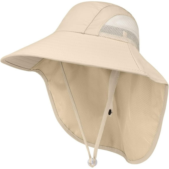 1/2 Pack Kids Sun Hat UPF50+ Summer Beach Play Sun Protection Hats with Neck Flap for Ages 4~14 Girls Boys