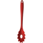 1-2 Pack Silicone Pasta Fork Heat Resistant Noodle Spaghetti Server Spoon (Red, 1 Pack)