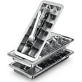 thumbnail image 1 of 1/2 Pack Stainless Steel Ice Cube Maker and Tray 18 Slot Ice Cube Tray for Bars Kitchens Levers Remove Cubes Easy Removal Metal Ice Food Grade Freezer Molds for Food Juice Dishwasher Safe, 1 of 5