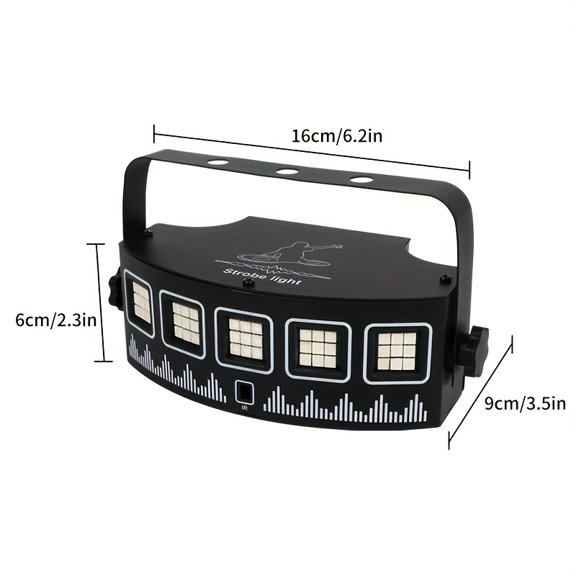 1/2 Pack USB Powered Portable LED Stage Lights, Sound Activated Music Sync Lighting for KTV Bar Haunted House Performance Party Decor