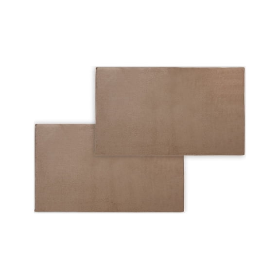 1-2 Pack Walburg Home Memory Foam Micro Bath Mats - 4 Colors - Taupe - Size: 20" x 34" Inches (Pack of 1)