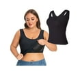 thumbnail image 1 of 1/2 Pack Women's Plus Size Tank Tops with Buit-in Bra, Women's Camisole Seamless Compression Tank Top Shapewear Body Shaper Base Layer Undershirt Underwear Tops, XL-4XL, 1 of 9