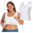 thumbnail image 1 of 1/2 Pack Women's Plus Size Tank Tops with Buit-in Bra, Women's Camisole Seamless Compression Tank Top Shapewear Body Shaper Base Layer Undershirt Underwear Tops, XL-4XL, 1 of 9