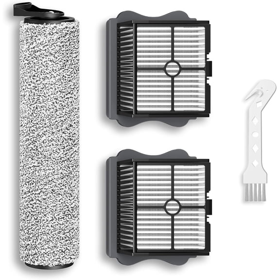 1+2 Pack iFloor 3/ S3 Brush Roller and HEPA Filter Set Compatible with Tineco iFloor 3/ Floor One S3 Cordless Vacuum Cleaners, 1 Pack Brush Roller + 2 Pack Vacuum HEPA Filters + 1 Pack Cleaner Tool