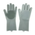 thumbnail image 1 of 1 Pairs Silicone Cleaning Brush Scrubber Gloves Heat Resistant Dish Washing, 1 of 2