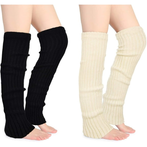 1/2 Pairs Thigh High Leg Warmers for Women Over Knee High Leg Warmer Crochet Long Socks