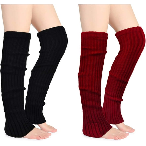 1/2 Pairs Thigh High Leg Warmers for Women Over Knee High Leg Warmer Crochet Long Socks