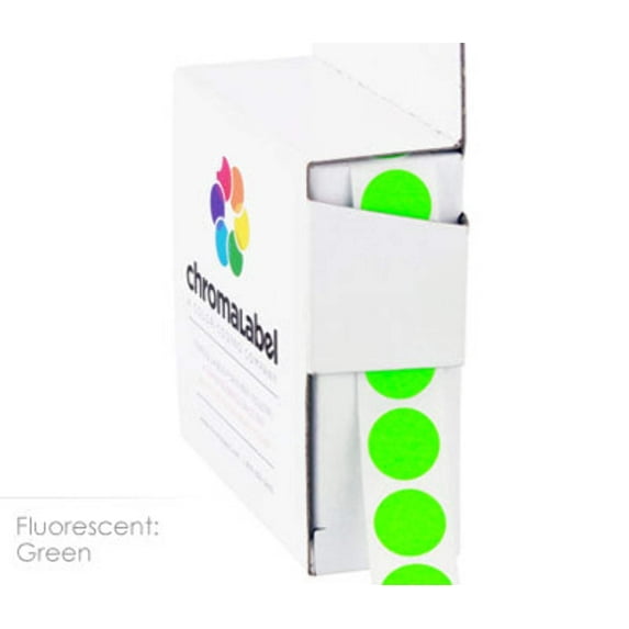 1/2" Permanent Round, Color-Code Dot Stickers: 250/Box