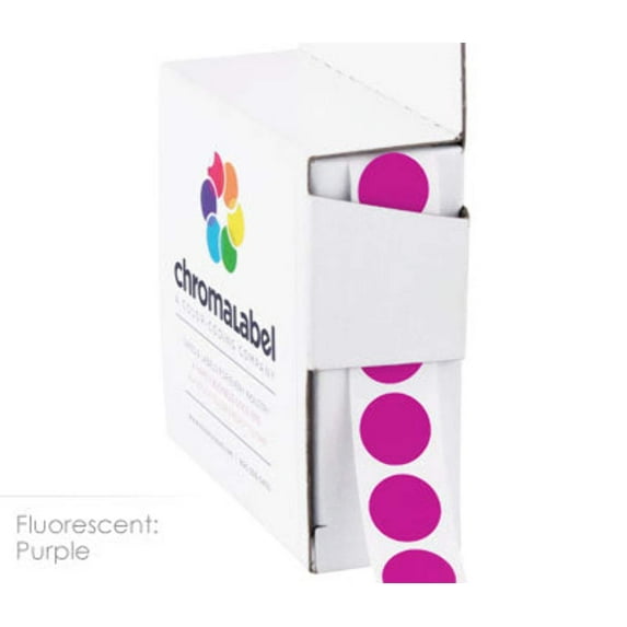 1/2" Permanent Round, Color-Code Dot Stickers: 250/Box