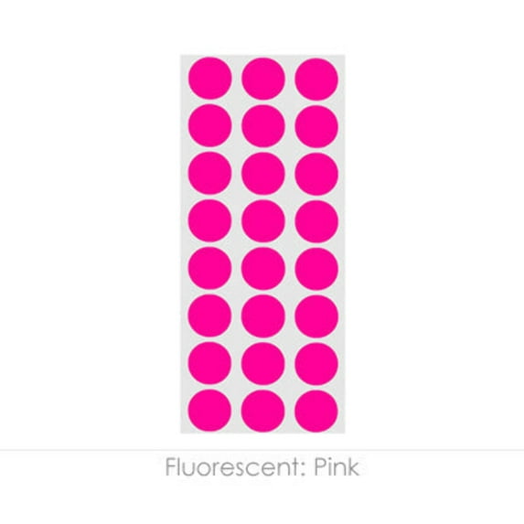 1/2" Permanent Round, Color-Code Dots: 1,200/Pack