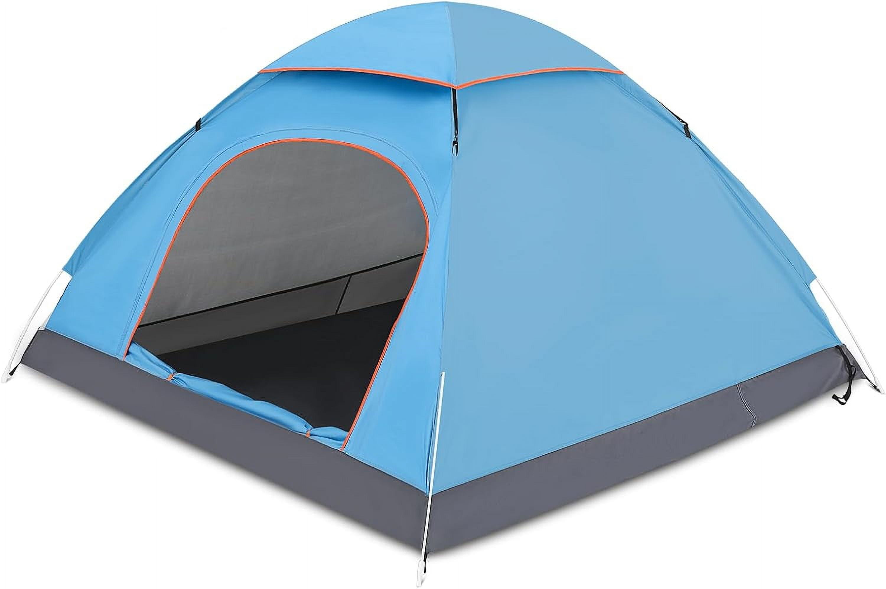 Zeus & Ruta 14 Ft. X 11 Ft. 10 -person Camping Tent - Portable Easy Set Up Family Tent, Windproof Fabric Dome For Hiking In Sky Blue