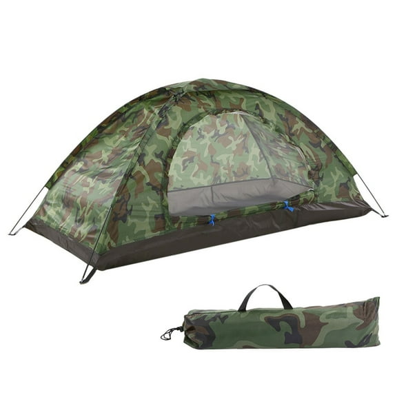 1 2 Person Camping Tent Ultralight Camouflage Garden Sun Shield Outdoor Hiking