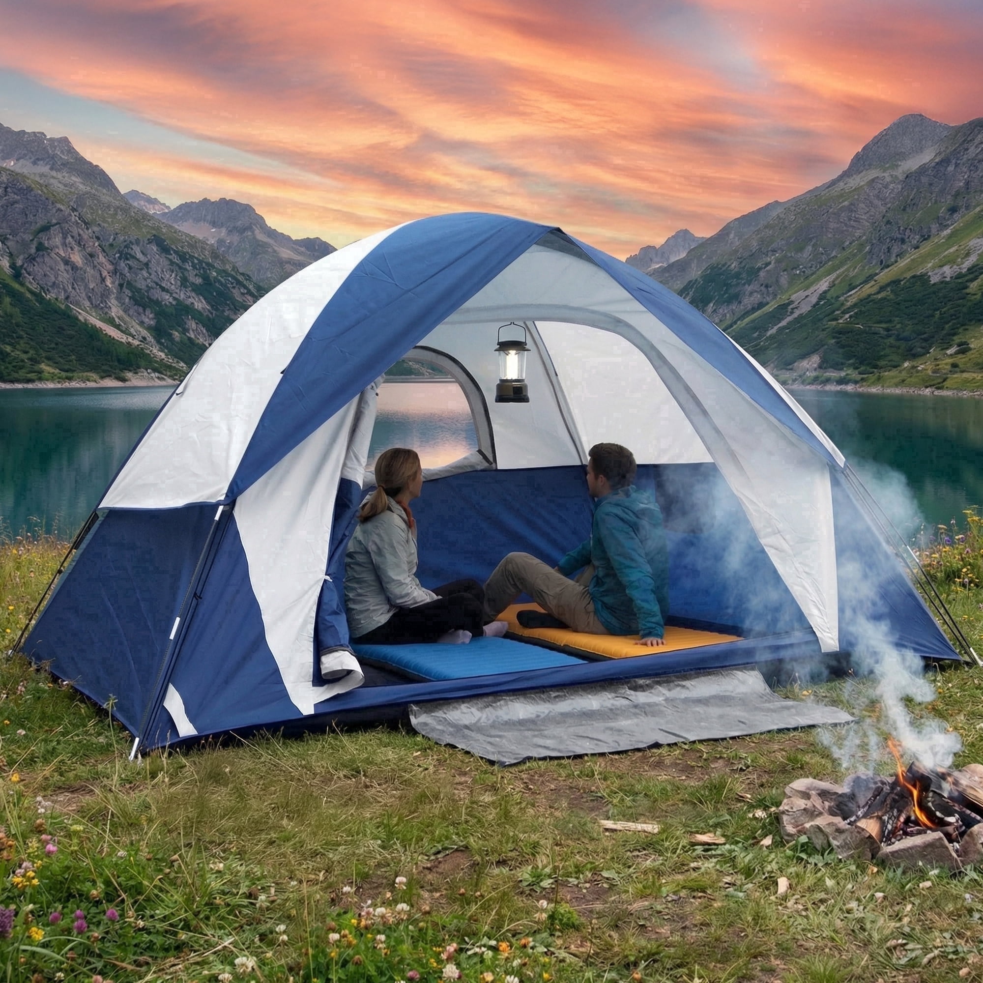 XL Outdoor Camping Tents Ultra-Lightweight and Portable for 2-Person  Outdoor Camping Festivals Backyard Hiking  Backpacking