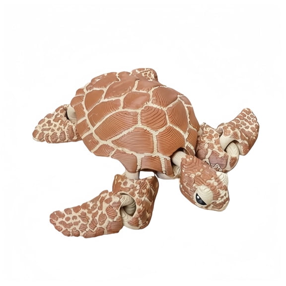 1/2 Piece - 3D Printed Articulated Turtle Figurine, Indoor and Outdoor Desktop Decoration, Wedding, Birthday, Christmas, New Year Gift, Party Favor Filler, Aquarium Landscaping